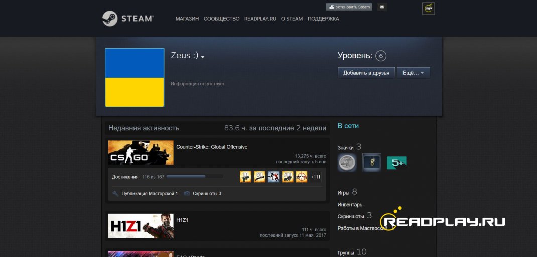 Steam профиль игрока Zeus - 13К часов в CS:GO