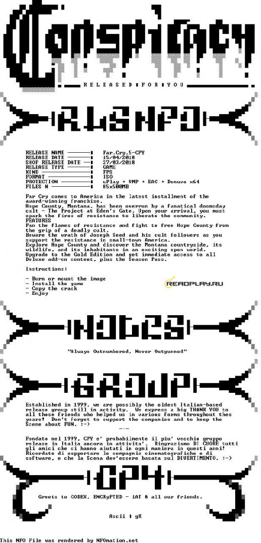 far cry 5 взлом от CPY хакеров