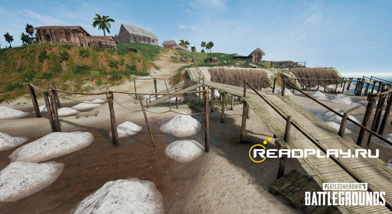 скриншот карты Sanhok в PUBG