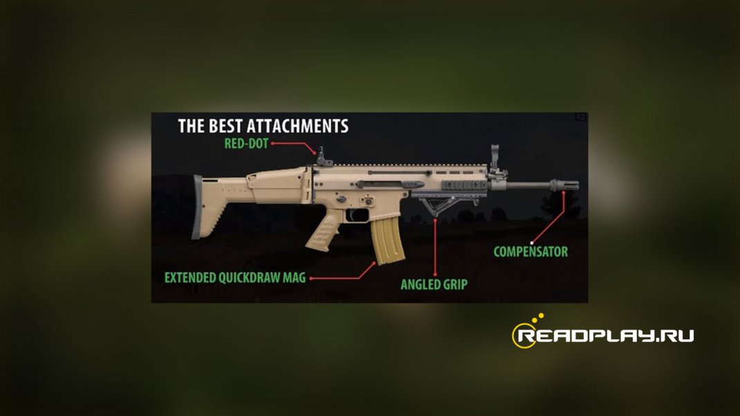 Изобржение оружия SCAR-L и его обвесы
