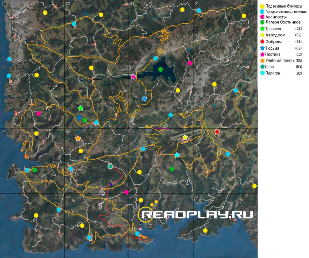 Скриншот карты scum для качественного лута