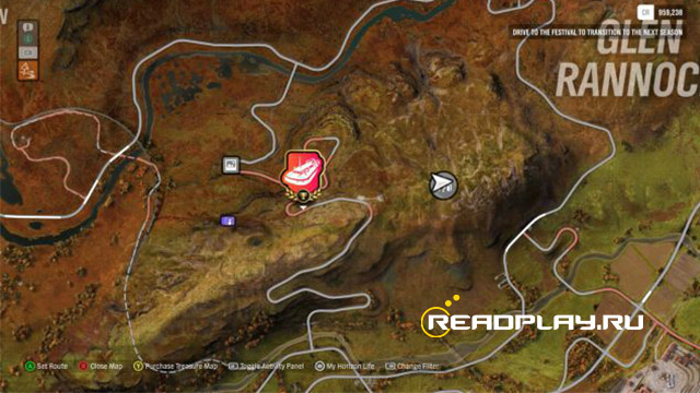 Скриншот карты, где найти Ford Escort RS Turbo