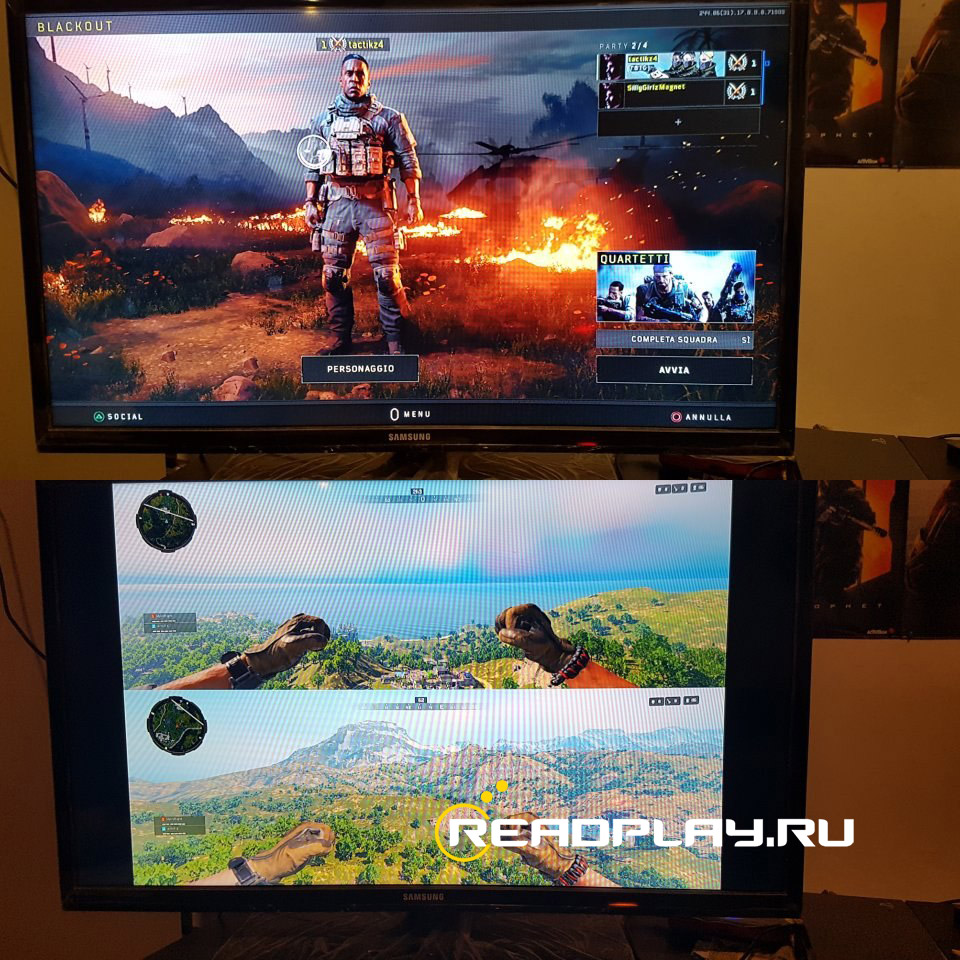 Скриншот разделённого экрана в black ops 4
