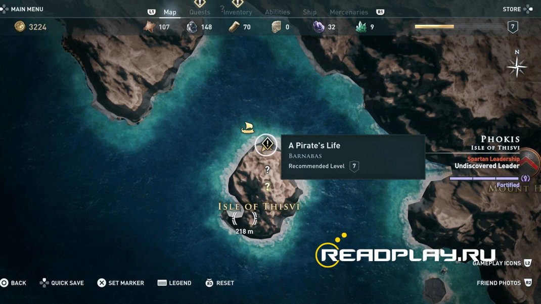 Изображение к квесту «Жизнь Пирата» в Assassin's Creed: Odyssey
