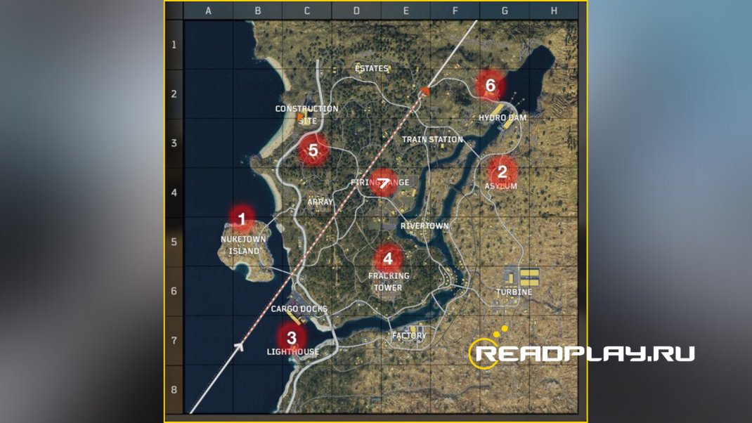 Скриншот карты с лутом в blackout