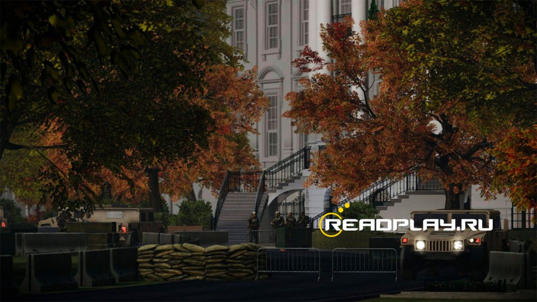 Скриншот из игры PayDay 2 налёт на белый дом