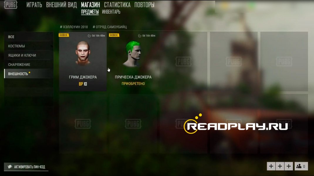 Скриншот прическа и грим на лицо в pubg