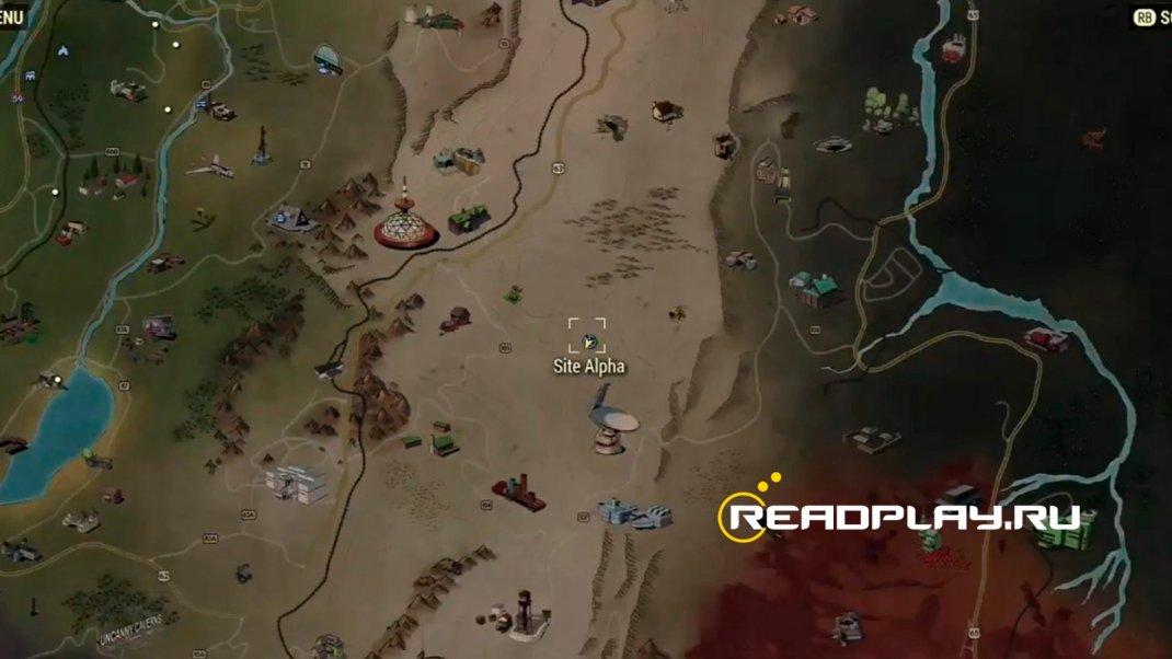 Скриншот бункера Site Alpha с ядерной бомбой в Fallout 76