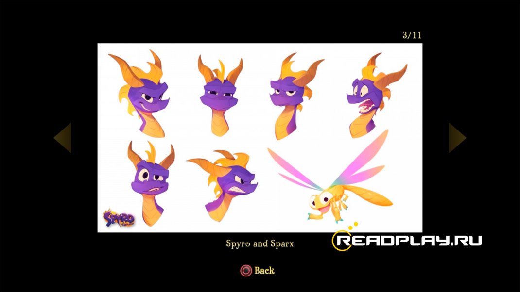 Скриншот арт-галерея в Spyro Reignited Trilogy