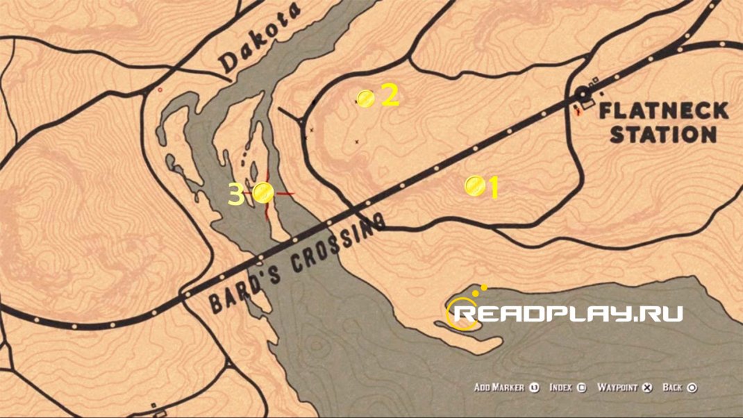 Скриншот карты с сокровищем барда в rdr online