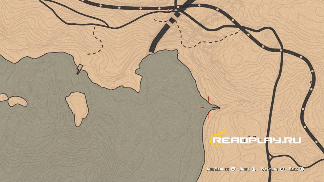 Скриншот расположение лагеря в rdr online для рыбалки