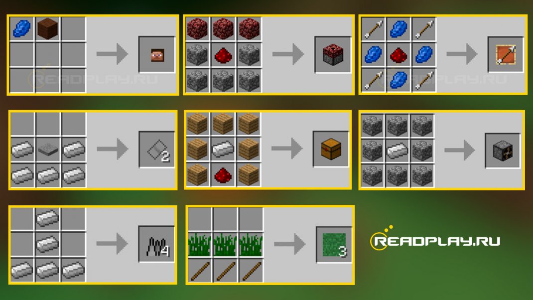 Скриншот - рецепты ловушек для trapcraft в minecraft